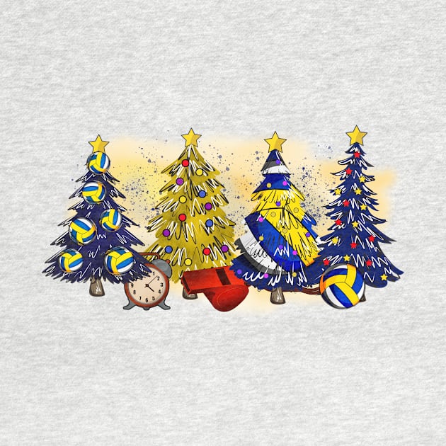 Volleyball Christmas Trees Xmas Gifts by Teewyld